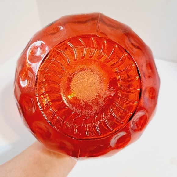 Vintage Ruby Red‎ Thumb Press Bud Vase - Picture 5 of 6